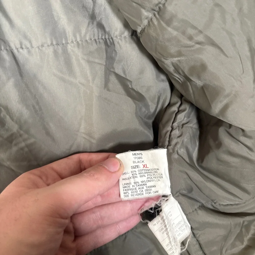 Woolrich Mens Black Field Jacket Parka‎ Detachable Hood Insulated Size XL